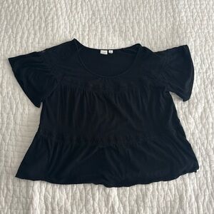 Gap Blouse with Lace Inserts